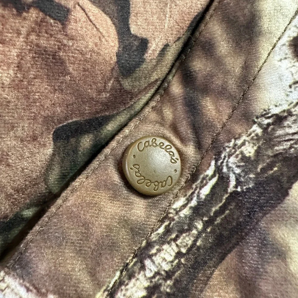 Cabela's Youth XL Camo Hunting Jacket Reversible Brown Full Zip